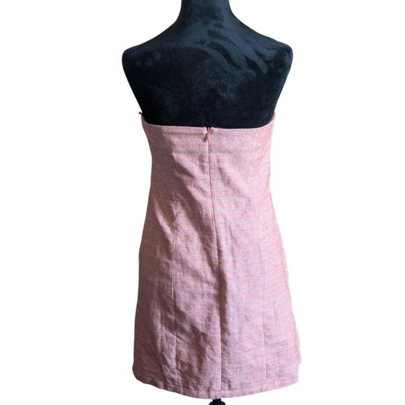 Line & Dot Linen Blend Strapless Mini Dress, Size M - Picture 8 of 8